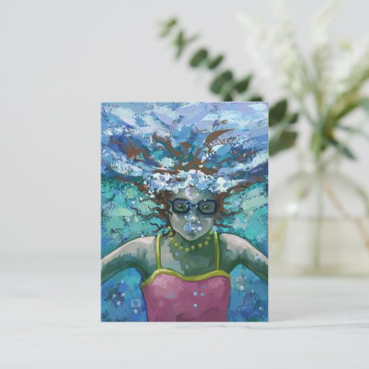 Onder water briefkaart (Staand voorkant)