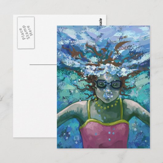 Onder water briefkaart (Voorkant / Achterkant)