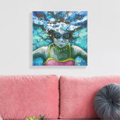 Onder water canvas afdruk (Insitu (Woonkamer))