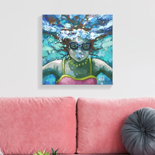 Onder water canvas afdruk (Insitu (Woonkamer))