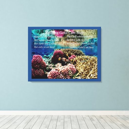 Onder water canvas afdruk (Insitu (Houten vloer))