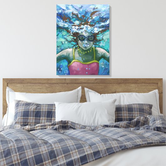 Onder water canvas afdruk (Insitu (Slaapkamer))