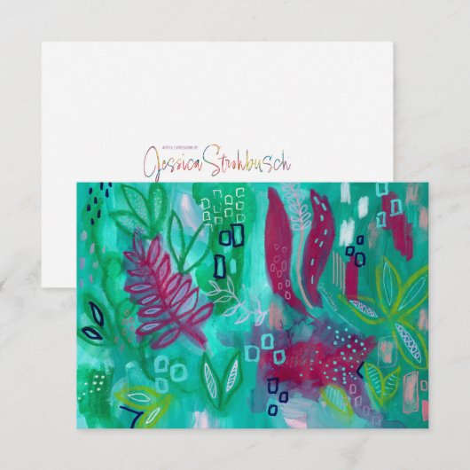 Onder Water dank u / notitiekaart (Voorkant / Achterkant)