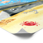 Onder water Deep Zee Shark Party Time Kinder Poster (Hoek)