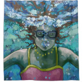 Onder water douchegordijn (Voorkant)