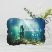 Onder water - Kaart Uitnodigingsantwoord (Staand voorkant)