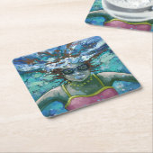 Onder water kartonnen onderzetters (Schuin)