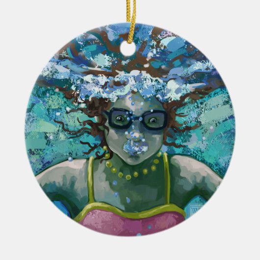 Onder water keramisch ornament (Voorkant)