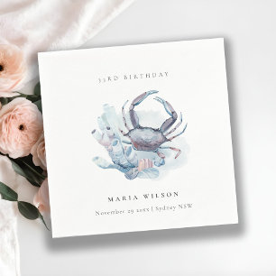 Onder water krab koraal, ongeacht de leeftijd van  servet