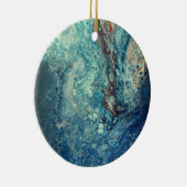 Onder water majesteit Acrylische Abstracte verf Keramisch Ornament (Rechts)