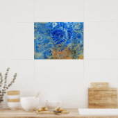 Onder Water - Met de Hand Geschilderd Bekroond Abs Poster (Keuken)