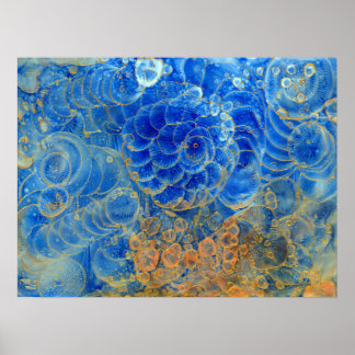 Onder Water - Met de Hand Geschilderd Bekroond Abs Poster