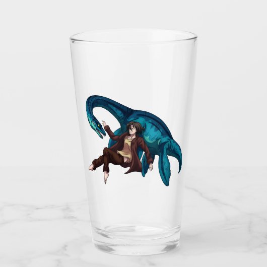 Onder water met een Plesiosaurus Glas (Voorkant)