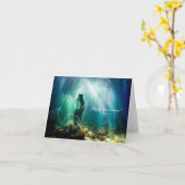 Onder water - Notecard Kaart (Gele Bloem)