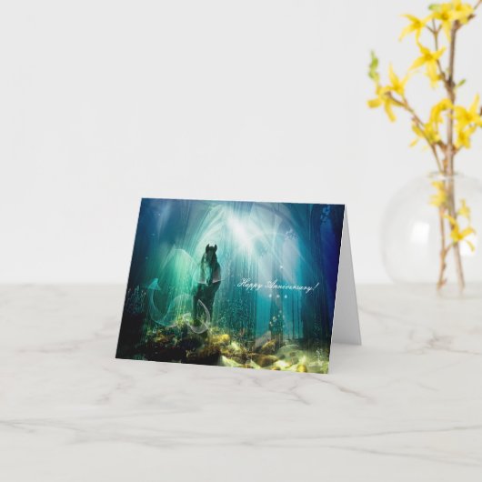 Onder water - Notecard Kaart (Gele Bloem)