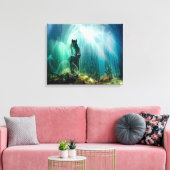 Onder water - omloopdoek canvas afdruk (Insitu (Woonkamer))