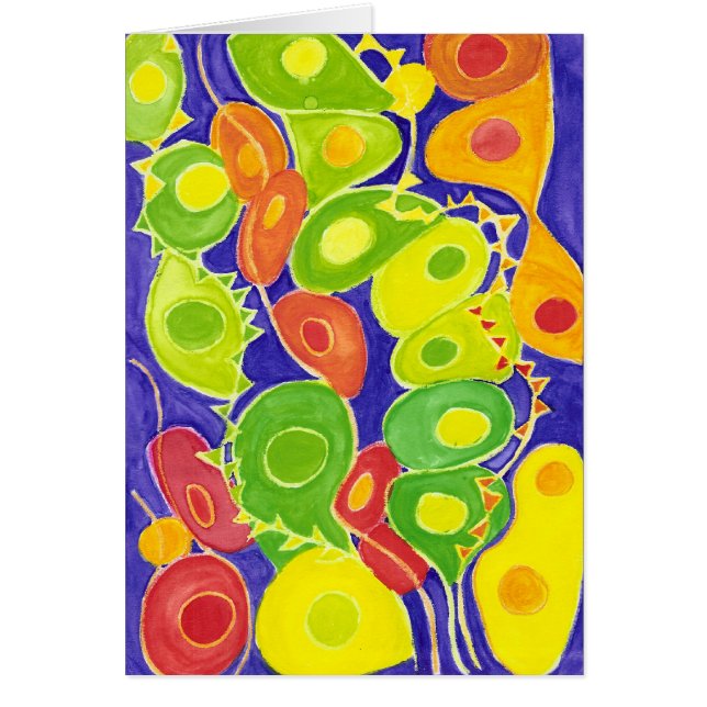 Onder water - originele kunstkaart (Voorkant)