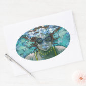 Onder water ovale sticker (Envelop)