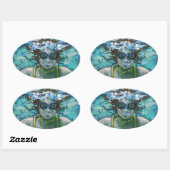 Onder water ovale sticker (Vel)
