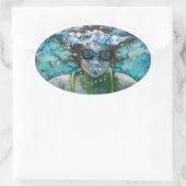 Onder water ovale sticker (Tas)