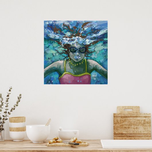 Onder water poster (Keuken)