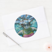 Onder water ronde sticker (Envelop)