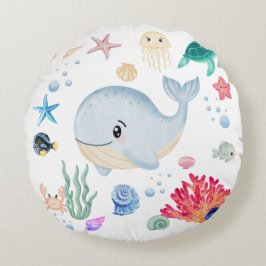 onder water schattig blauw rond kussen