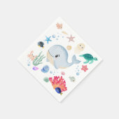 Onder water schattig servet (Hoek)