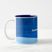 Onder water tweekleurige koffiemok (Links)