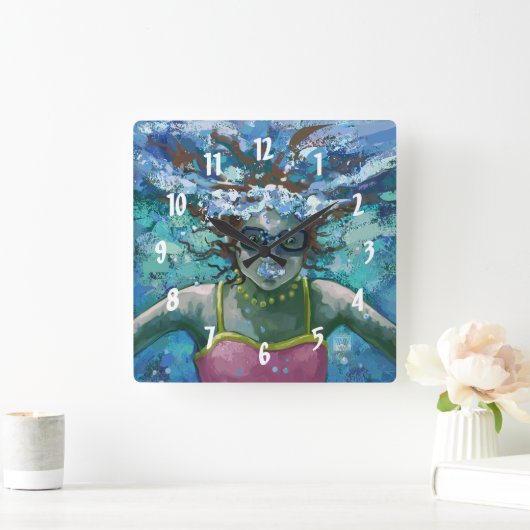 Onder water vierkante klok (Huis)