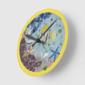 Onder water Wereld Moonfish Mozaïek Wandklok (Hoek)