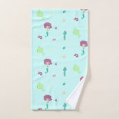 Onder water wezens patroon blauw bad handdoek (Handdoek)