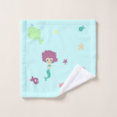 Onder water wezens patroon blauw bad handdoek (Wasdoekje)