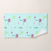 Onder water wezens patroon blauw bad handdoek (Handdoek)