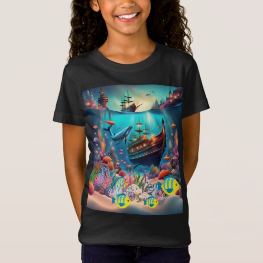 ONDER WATER WONDER WORLD T-SHIRT (Voorkant)