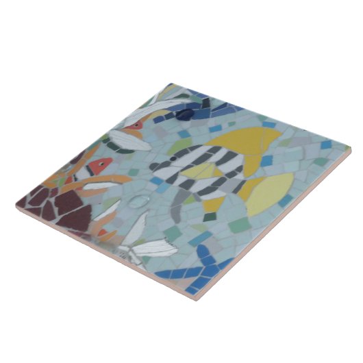 Onder water World Moonfish Mosaic Ceramic Tile Tegeltje (Zijkant)
