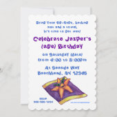 Onder water zwemmen partij uitnodigen kaart (Achterkant)