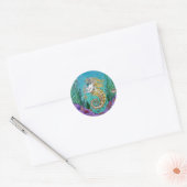 Onder WaterHorse Ronde Sticker (Envelop)