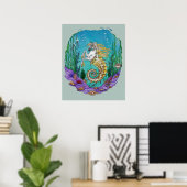 Onder Waterpaard Poster (Thuiskantoor)
