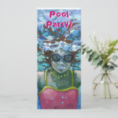 Onder waterzwembad: Kleine uitnodiging (Staand voorkant)