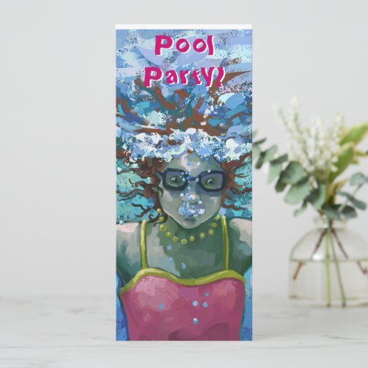 Onder waterzwembad: Kleine uitnodiging (Staand voorkant)