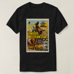 Onder Westerne sterren Cowboy Poster T-Shirt