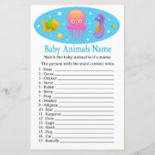Onder zee Baby Animals Name Game (Voorkant)