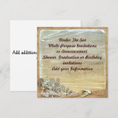 Onder Zee Beach Multi-purpose Invitation Kaart (Voorkant / Achterkant)