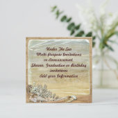 Onder Zee Beach Multi-purpose Invitation Kaart (Staand voorkant)