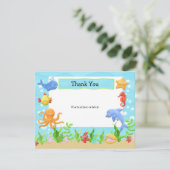 Onder Zee Birthday Party - Bedankt voor je creditc (Staand voorkant)