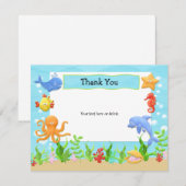 Onder Zee Birthday Party - Bedankt voor je creditc (Voorkant / Achterkant)