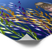 Onder Zee Blonde Mermaid Fantasy Print (Hoek)