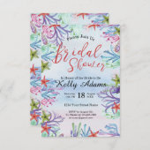 Onder Zee Bridal Shower Invitation Kaart (Voorkant / Achterkant)