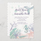 Onder Zee Bridal Shower Invitation Kaart (Voorkant / Achterkant)